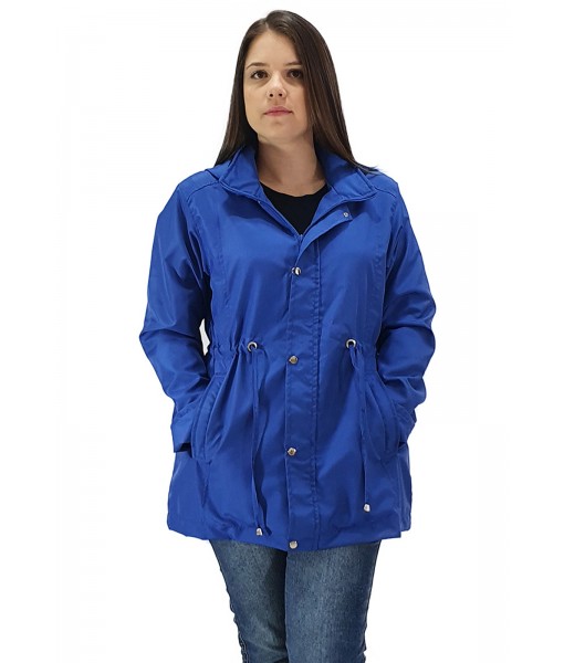 Parka Jaqueta Butu Biru Extra Grande Plus Size Feminino - Azul